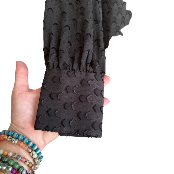 Ann Taylor Long Sleeve Black Blouse Medium P - Picture 4 of 6